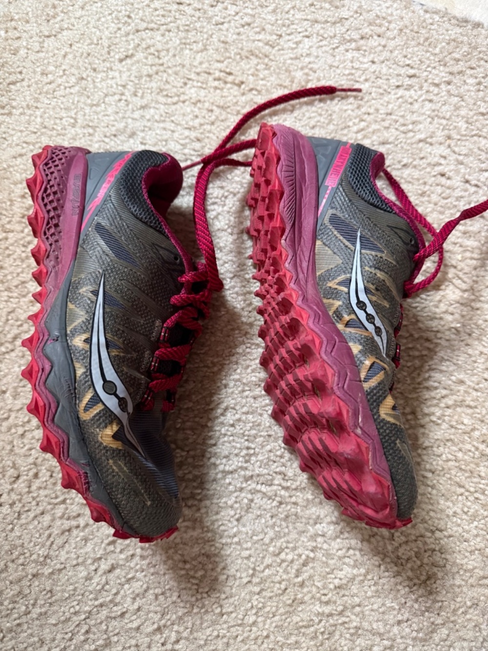 Saucony Peregrine 7 Trail-Running Shoes Sz 8 Hiking Lugged Trail Outdoors - Picture 3 of 8